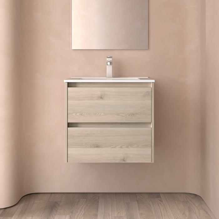 SALGAR NOJA Mueble de Baño con Lavabo 2 Cajones Color Natural