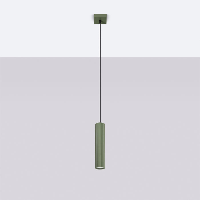 SOLLUX SL.1611 KARBON Lámpara Colgante 1 Verde Oliva