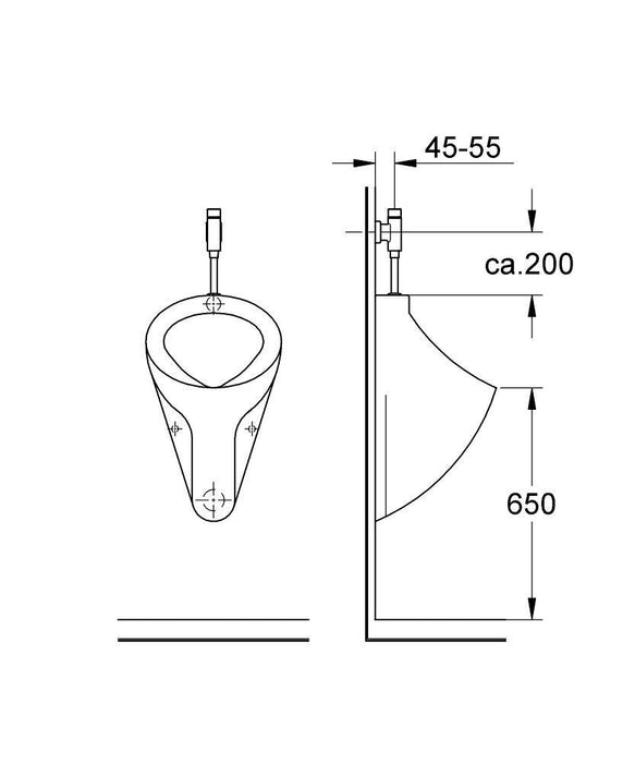 GROHE 37 339 000 RONDO Fluxor Visto Para Urinario