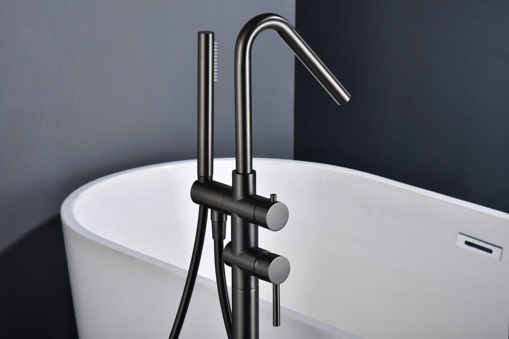 IMEX BBECO1/BGM CORCEGA Single-Handle Freestanding Bathtub Faucet Black Gun Metal
