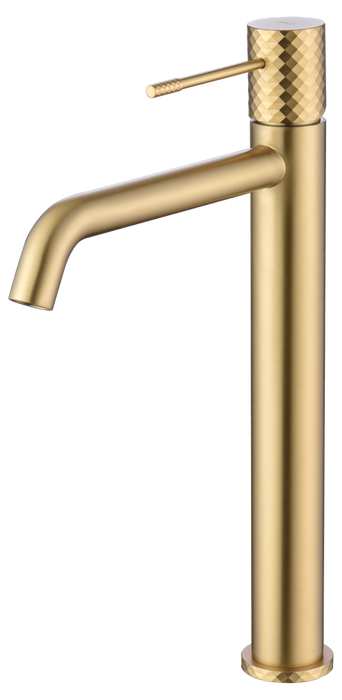 IMEX BDG053-3OC GÉNOVA Monomando Lavabo Alto Oro Cepillado