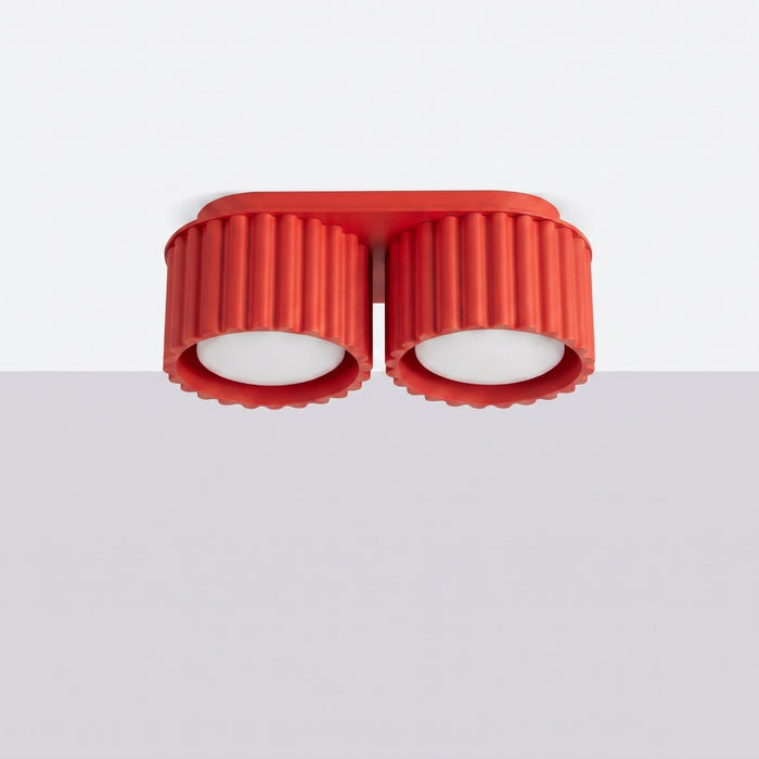 SOLLUX SL.2422 Plafón AURA 2 rojo Gx53