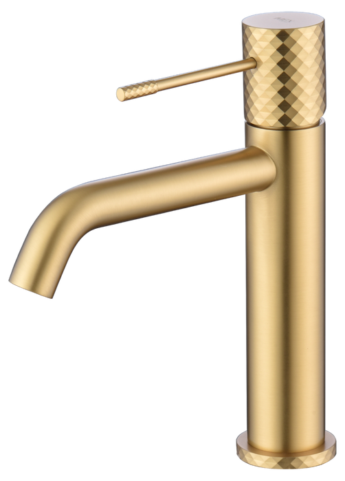 IMEX BDG053-1OC GÉNOVA Monomando Lavabo Oro Cepillado