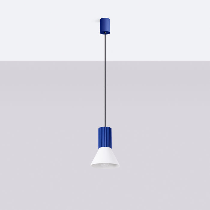 SOLLUX SL.1874 Lámpara colgante ESTRIA 1 blanco/ultramarino blanco/ultramar