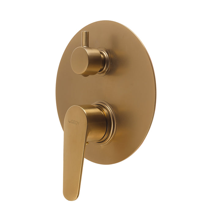 GEDY MXCO0588000 COMO Grifo empotrado de ducha con desviador oro mate
