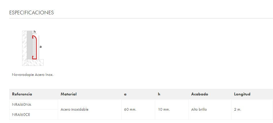 EMAC NOVORODAPIE Acero Inox Cepillado
