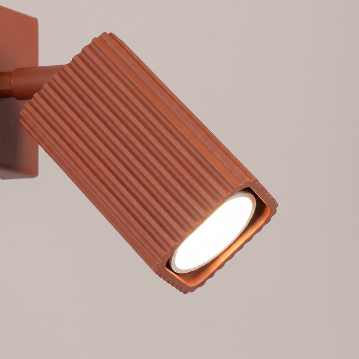 SOLLUX SL.3189 Lámpara De Pared Rayo Ocre Rojo Con Interruptor