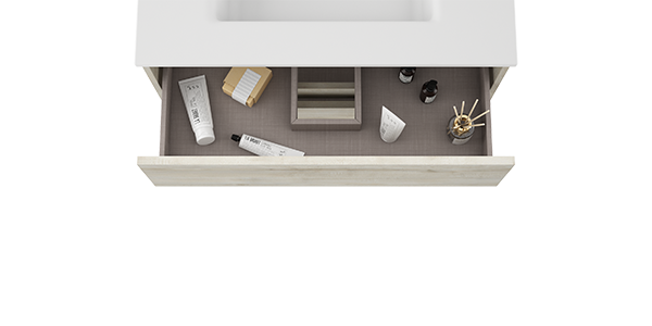 VISOBATH BOX Complete Furniture Set Wall Hung 2 Drawers Birch