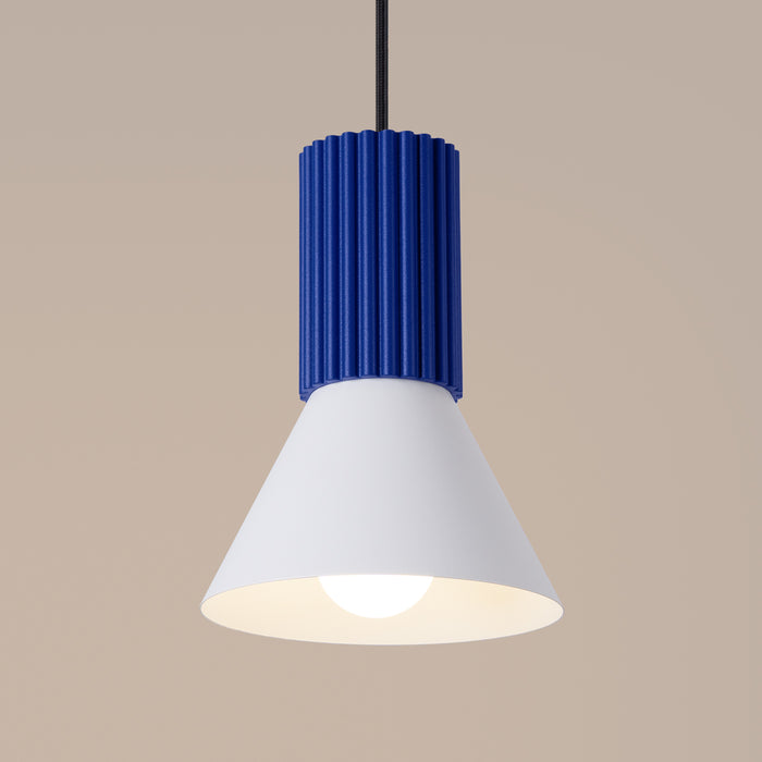SOLLUX SL.1874 Lámpara colgante ESTRIA 1 blanco/ultramarino blanco/ultramar