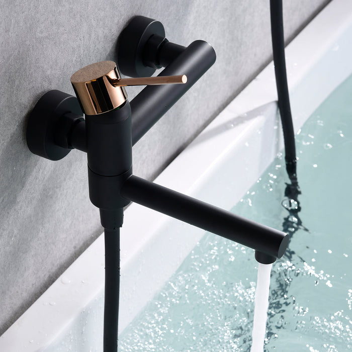 IMEX BDYS045-4NOR MILOS STICK Grifo de Baño/Ducha Negro Oro Rosa