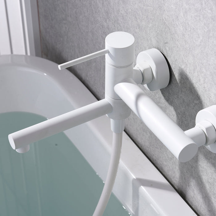 IMEX BDYS045-4BL MILOS STICK Grifo de Baño/Ducha Blanco Mate