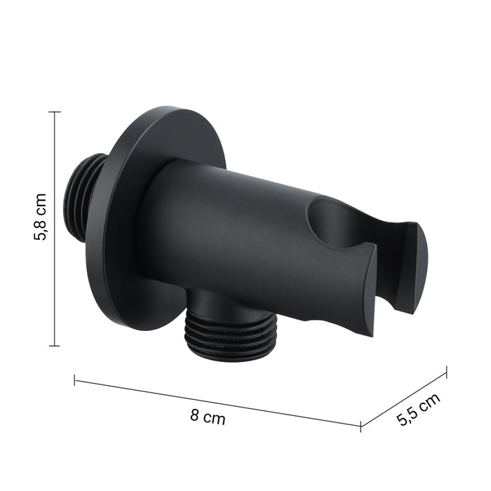 GEDY GYHP1010200 HIGH PRO PLUS 02 Kit de ducha redondo 5 piezas negro mate