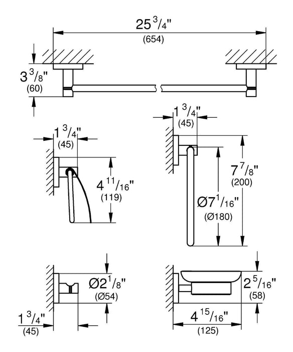GROHE 40 364 001 ESSENTIALS Percha Cromo