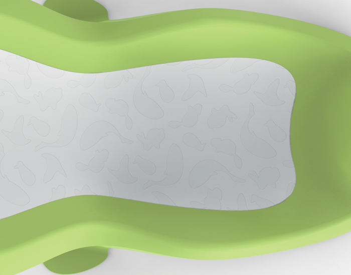 GEDY DD046000900 DA-DAM Tumbona Baño Infantil Blanco/Verde