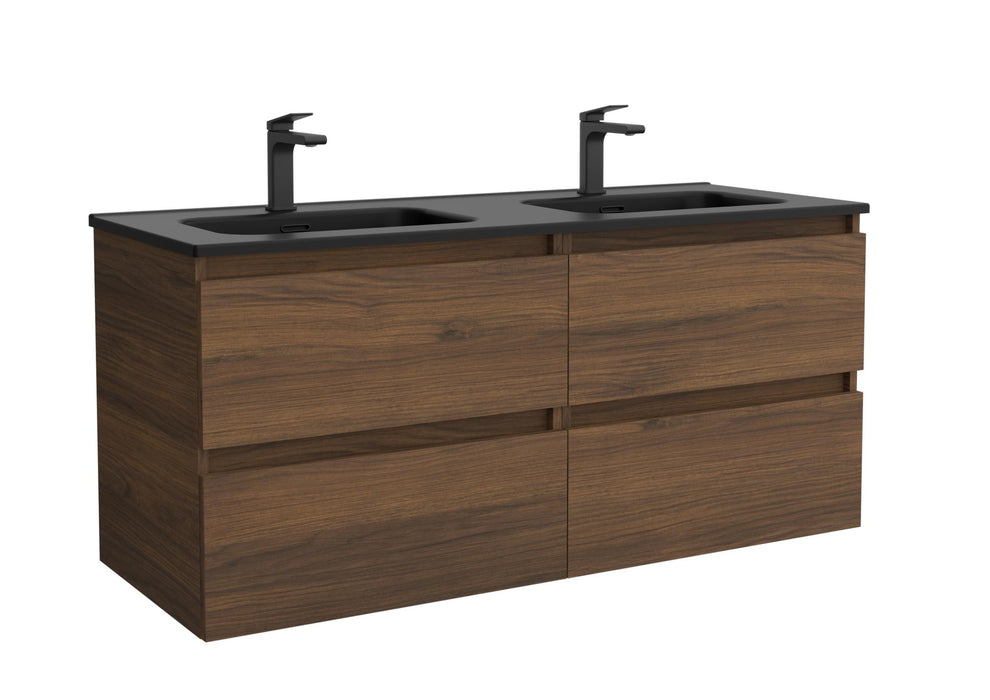 SALGAR BEQUIA Mueble Con Lavabo Constanza Negro 120 cm Nogal