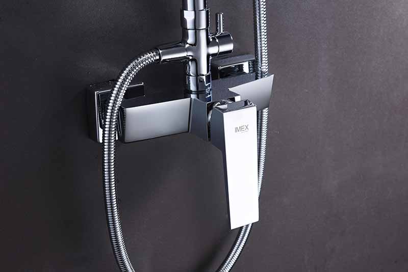 IMEX BDAR025 ART Single-Handle Faucet Telescopic Shower Set Chrome
