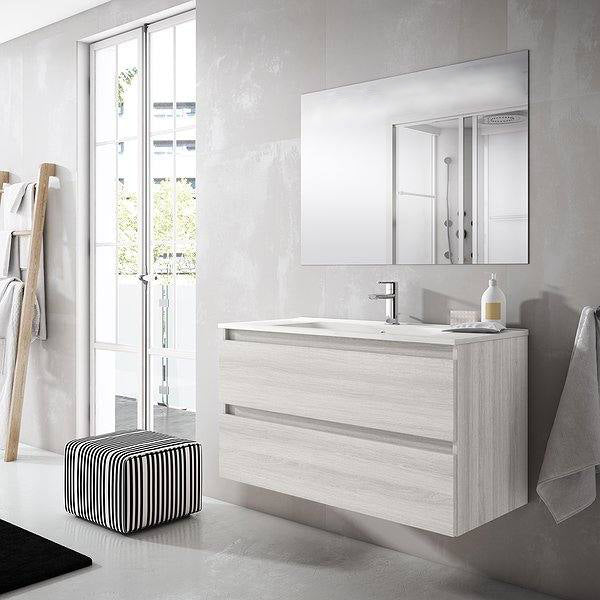 VISOBATH BOX Complete Furniture Set Wall Hung 2 Drawers Birch