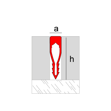 EMAC NOVOJUNTA-1 PVC Perfil Beige Para Junta de Dilatación