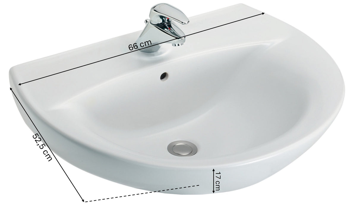 JACOB DELAFON E1998-00 OLA Lavabo 66x52,5cm