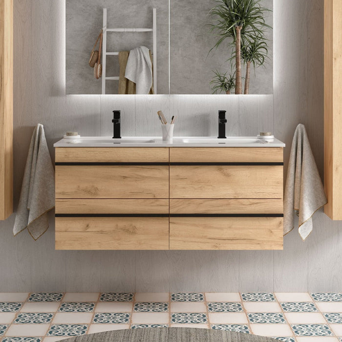 SALGAR 97958 BORN Mueble de Baño con Lavabo 120 cm Color Roble