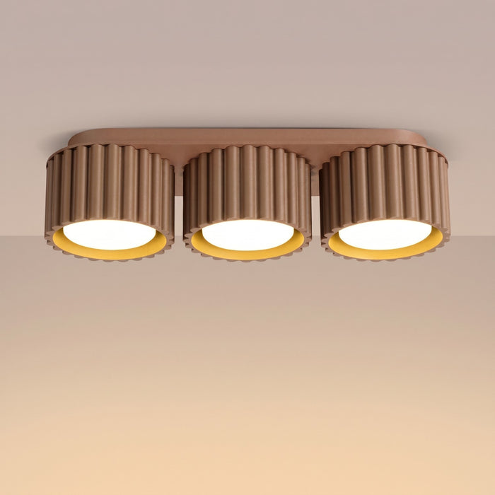 SOLLUX SL.2633 Plafón AURA 3 moca Gx53