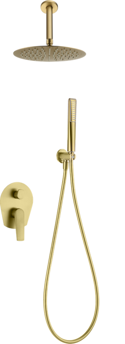 IMEX GPP057/OC PAROS Conjunto Ducha Monomando Empotrado Paros Oro Cepil