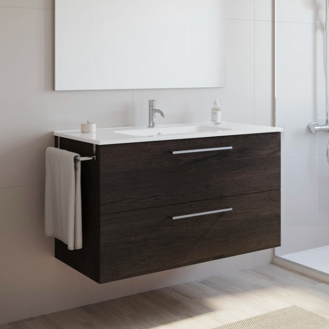 ROYO EASY Mueble+Lavabo Suspendido Wengué