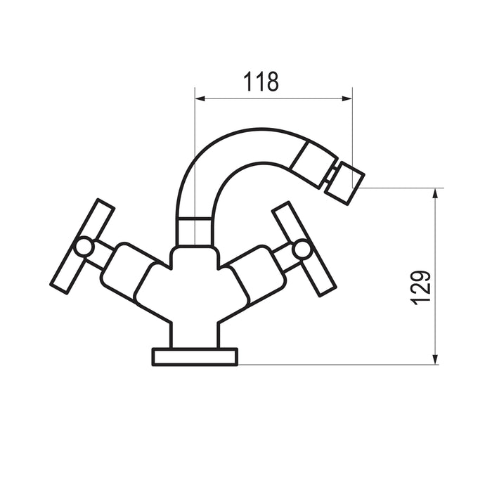PRESTO 8247061 Matrix bidet Cromo mate