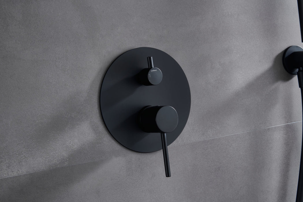 IMEX GPM039/NG MONZA Conjunto Grifo Ducha Monomando Empotrado Negro Mate