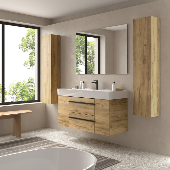 SALGAR 116100 BORN PLUS Mueble de Baño 1 poza Porcelana 120cm Roble