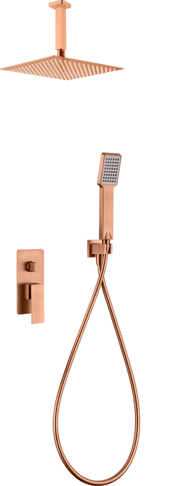 IMEX GPC061/ORC CATANIA Conjunto Ducha Monomando Empotrado Oro Rosa Cepillado