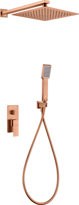 IMEX GPP048/ORC PISA Conjunto Ducha Monomando Empotrado Oro Rosa Cepillado