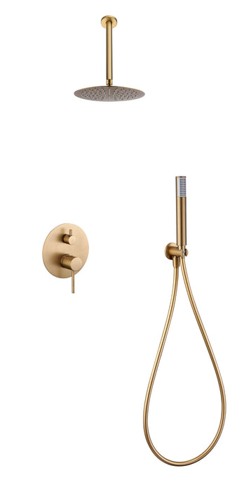 IMEX GPT039/OC TÍVOLI Conjunto Ducha Monomando Empotrado Color Oro Cepillado