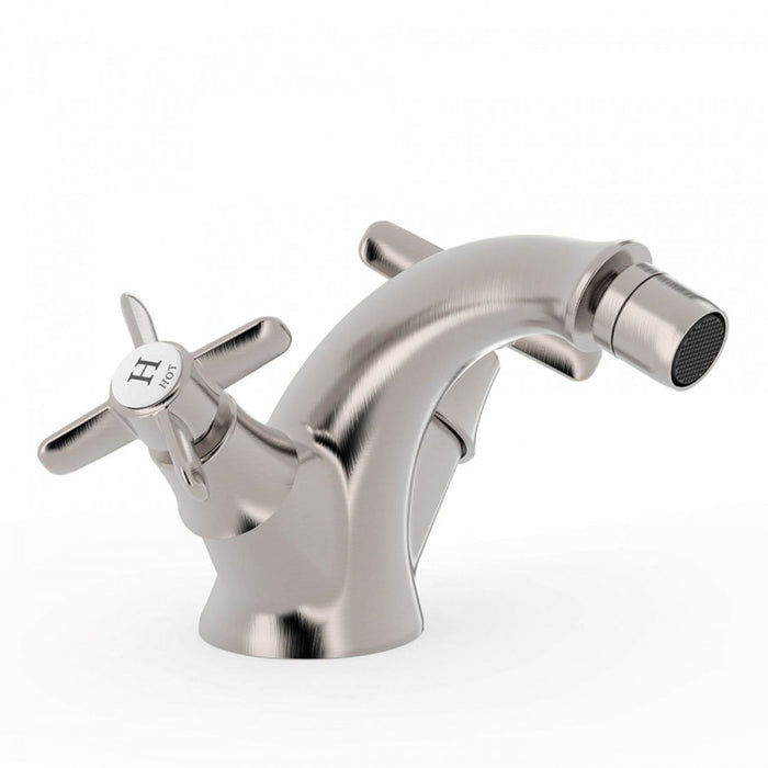 TRES 24212101AC TRES CLASSIC Two-Handle Faucet for Bidet Steel Color
