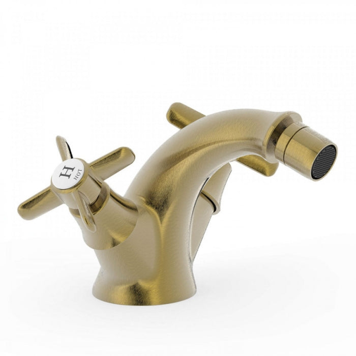 TRES 24212101LV TRES CLASIC Two-Handle Bidet Faucet Old Brass Color