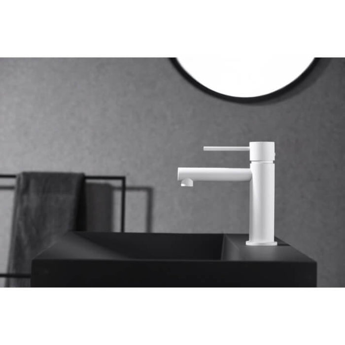 IMEX BDYS045-1BL MILOS STICK Grifo de Lavabo Blanco Mate