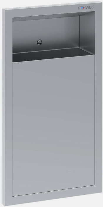 GENWEC GW09 14 04 01 Compact Built-in Cabinet with Satin Trash Bin