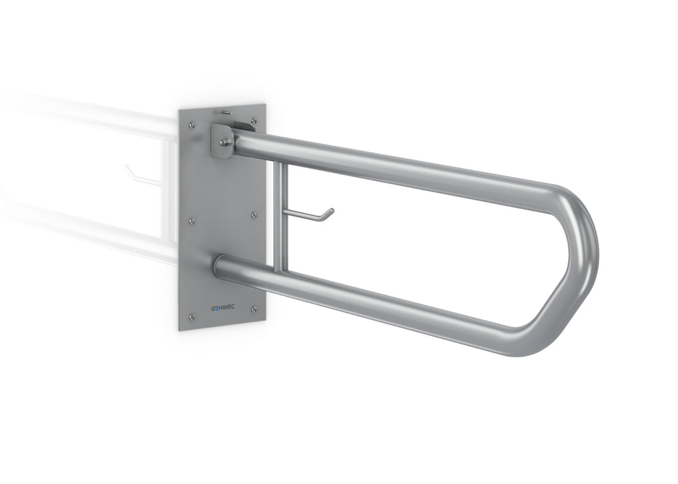 GENWEC GW11 07 04 01 Foldable Bar 800 mm Satin Stainless Steel Roll Holder Satinated