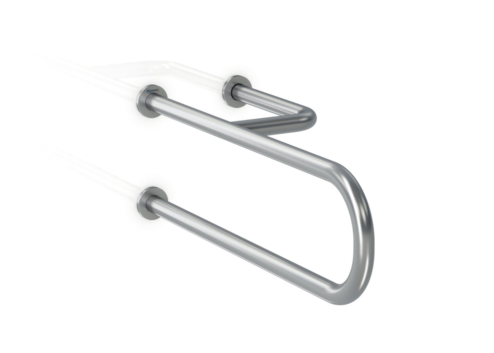 GENWEC GW11 10 04 01 Fixed Bar 3 Stainless Steel Satin Anchors Left Satin Finish
