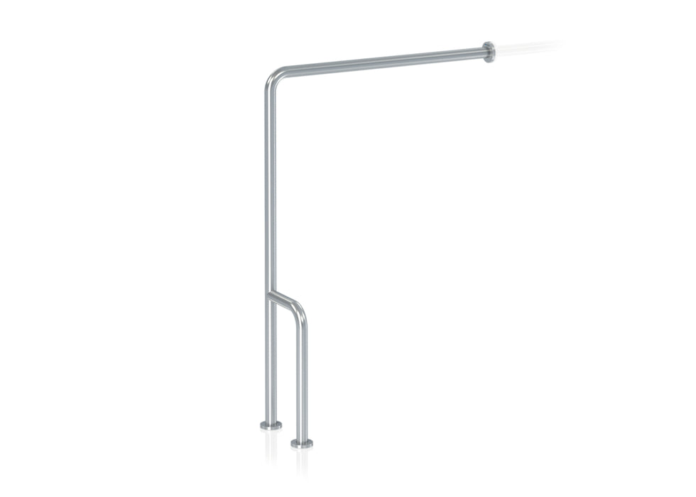 GENWEC GW11 12 04 01 Bar 90 Wall To Floor Stainless Satin Left Satinated