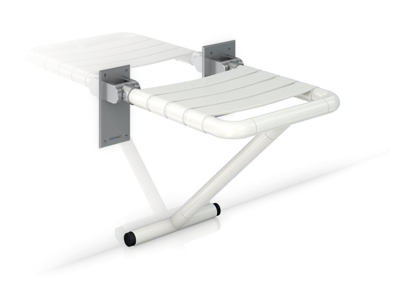 GENWEC GW11 39 09 00 Foldable Nylon Seat With Support Leg, Stainless Steel Nylon Base