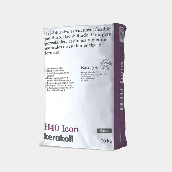 KERAKOLL K76371 H40 ICON Gel Adhesivo Saco 20 kg Gris