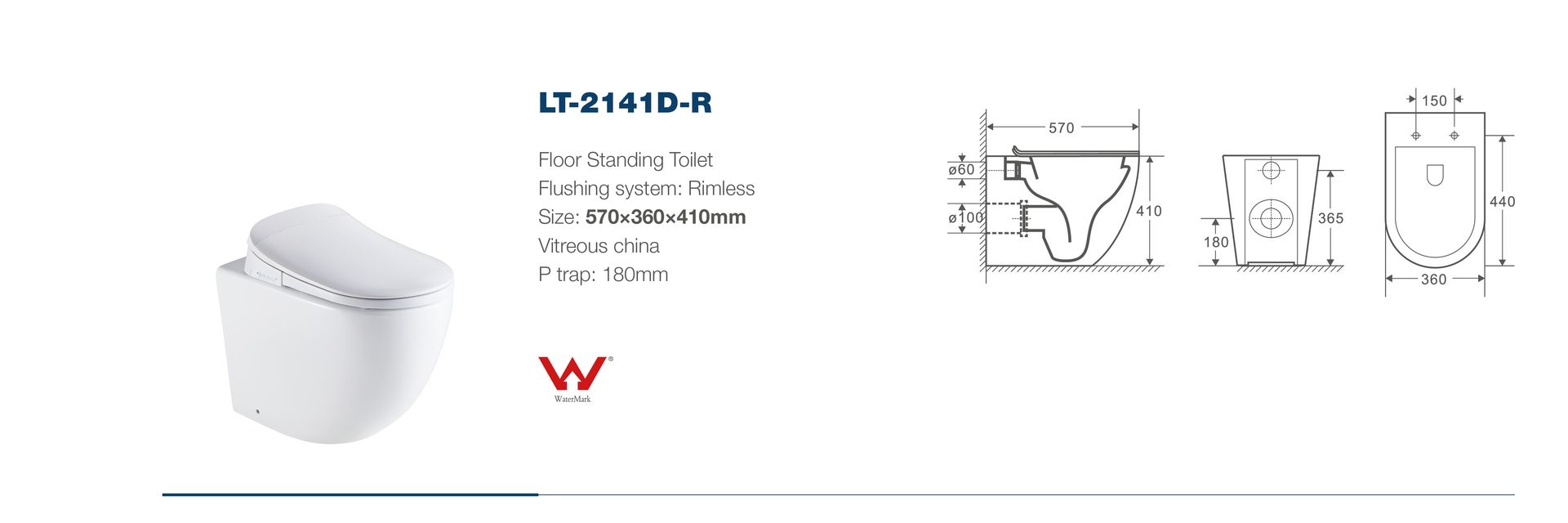 AQUORE 388679 i-WC SMART Inodoro Inteligente Para Tanque Empotrado