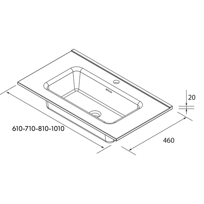 SALGAR BEQUIA Bathroom Cabinet with Sink Color Nogal Maya