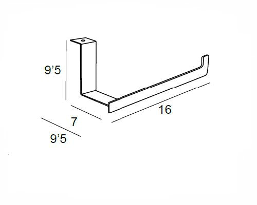 TORRENT HANDLES 01621002 LUXOR Side Furniture Toilet Paper Holder Chrome