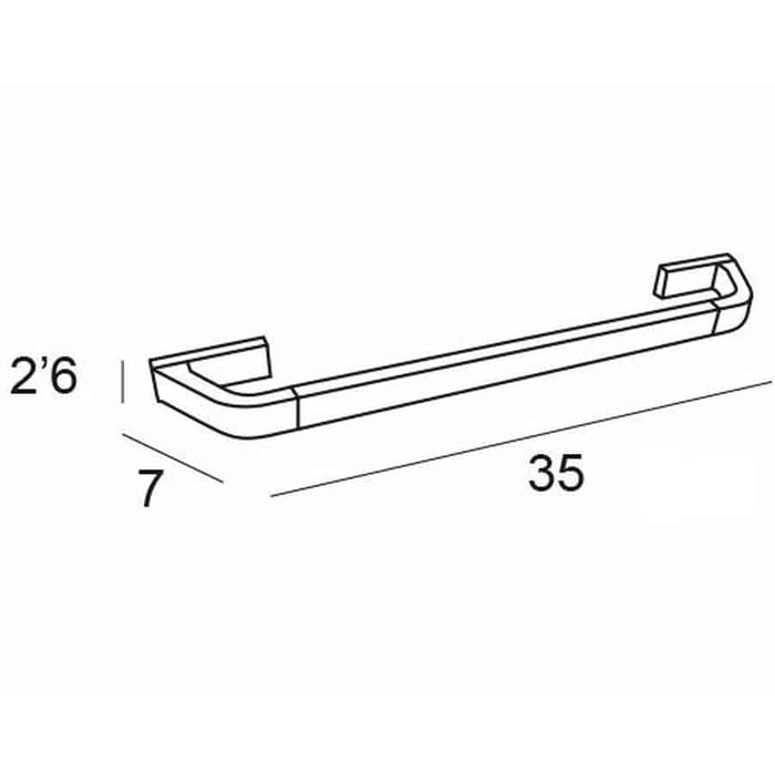 MANILLONS TORRENT 02191002 LUXOR Toallero Barra 35 Cromo