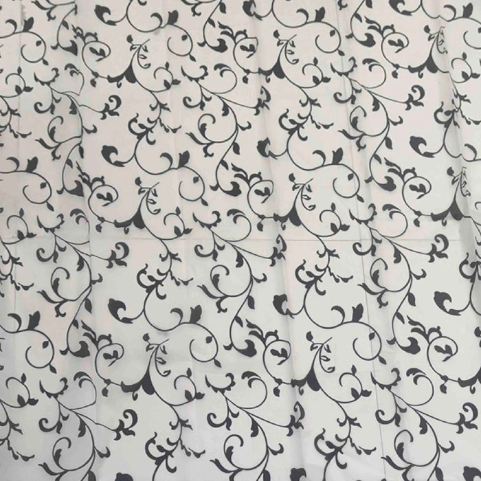 GEDY TVI13701200 CORINZIA Shower Curtain White and Black