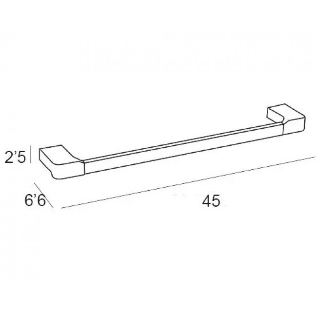 MANILLONS TORRENT 01678002 YASS Toallero Barra 45 Adhesivo Cromo