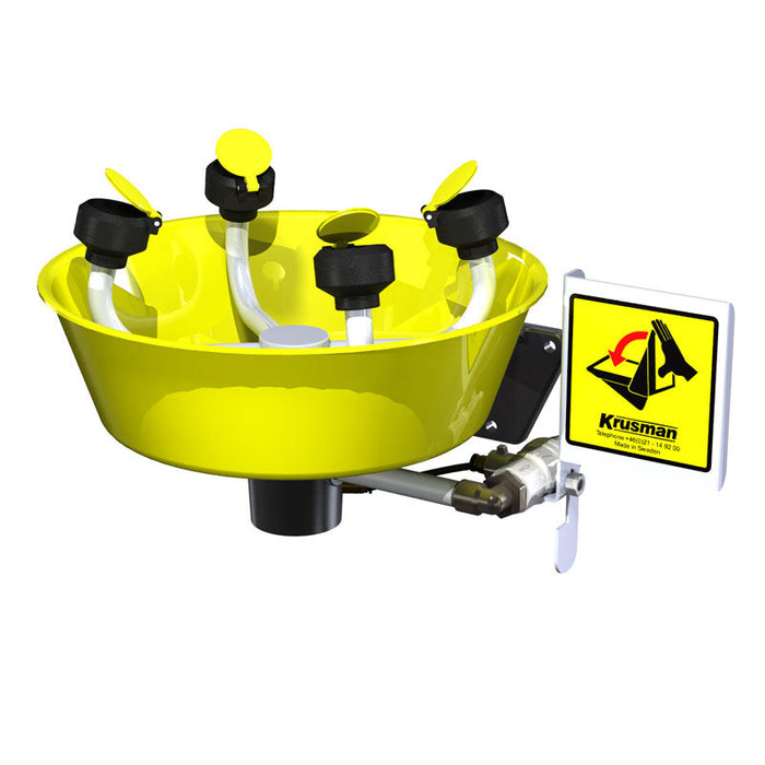 MEDICLINICS KN1724P KRUSMAN Emergency Washbasin/Eyewash with ABS Drip Tray