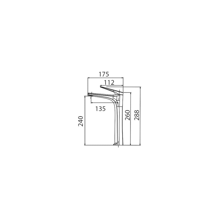 IMEX BDD055-3AC DELOS Tall Sink Mixer (S316 Steel)